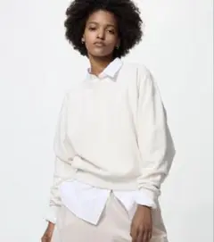【試着のみ】UNIQLO スウェットクロップドシャツ