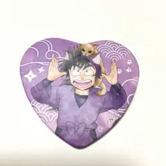 忍たま乱太郎　ナンジャタウン　ハート缶バッジ　浜守一郎　ネコ