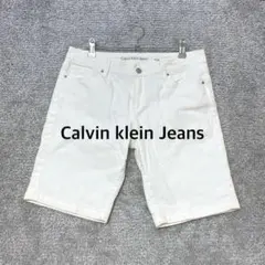 【Calvin klein Jeans】ホワイトデニム ハーフパンツ W28のサムネイル