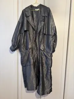 vintage ダークグレー ロングコート