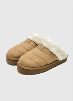 ブラウン スエード ムートンブーツ