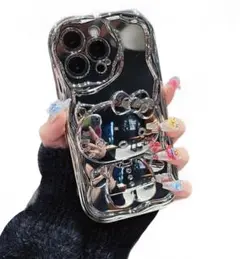 ハローキティ iPhoneケース シルバー　iPhone14pro