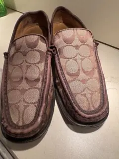 COACH フリンジ付き青ローファー - メルカリ
