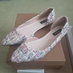 SHEIN フラットシューズ ツイード マルチカラー 40(25cm)