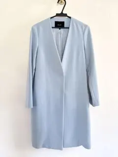 【美品】allureville オープンフロントノーカラーロングコートのサムネイル