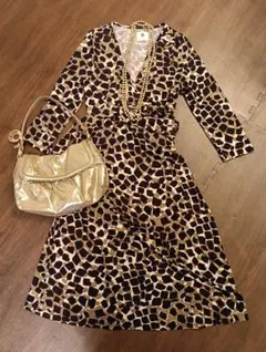 Bou Jeloud プリント ラップドレス