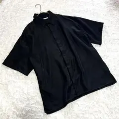 美品【コロニートゥーワンスリーナイン】（M）フライフロント半袖シャツ ブラックのサムネイル