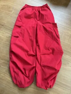 キッズ　カーゴパンツ　レッド　赤　130 9Y