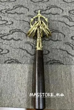 錫杖・ 六環・真鍮製 黒檀柄・京仏具 - メルカリ