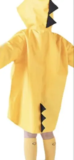 恐竜のレインコート フード付き　レッド