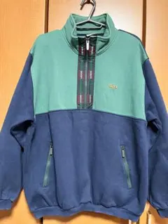 Lacoste ハーフジップ トレーナー 緑/ネイビー