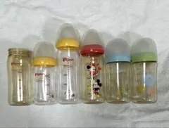 【中古品】Pigeon哺乳瓶5本セット＋おまけ本体1本