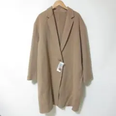 新品　ユニクロ　ダブルフェイス　コクーンコート　ベージュ　XL　■　M051