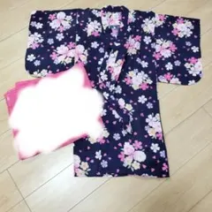ミキハウス 桜 浴衣 110 さくら 帯無しのサムネイル