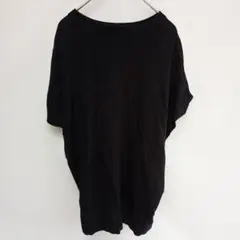 PLST ドルマンスリーブニット 【M】ブラック 薄手　　　　春秋