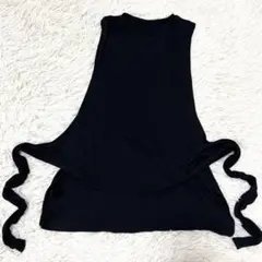 GW限定✨エミヨガ emmi yoga リボン付ロングタンクトップ M ブラックのサムネイル