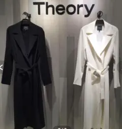 sale★Theory 19ss ロングトレンチコート 黒