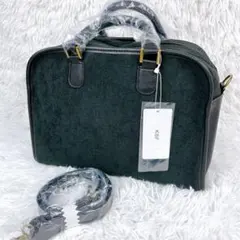 新品✨タグ付き KBF ボストンバッグ パイルボストンBAG レディース 黒