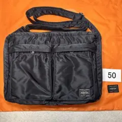 50 極美品　ポーター　タンカー　ショルダーバッグ　ブラック　L