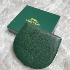新品　未使用　ロンシャン　コインケース　レザー　グリーンのサムネイル