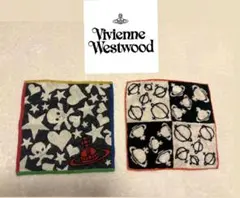 【希少・2枚セット】ヴィヴィアンウエストウッド タオルハンカチ スカル オーブ