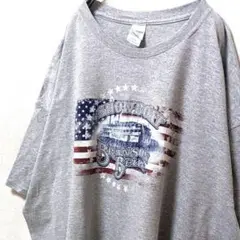 ギルダン ショーボートブランソンベル ロゴ Tシャツ グレー灰色 3XL古着