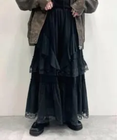 コットンティアードレーススカート