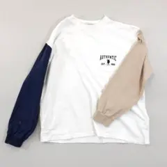 ユーエスポロアッスン 別注 クレイジー配色 ロンT 長袖ポケットTシャツ Mのサムネイル