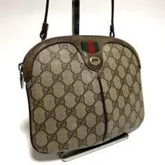 オールドグッチ　GUCCI　ショルダーバッグ　シェリーライン　GG柄　キャンバス