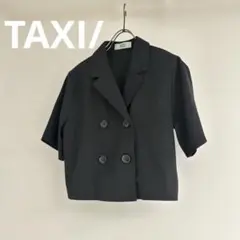 TAXI/ ブラック ダブルテーラードジャケット