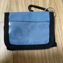 カラビナ付き コインケース 小銭入れ ブルー　スキー　スノーボード