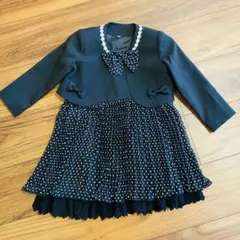 フォーマルワンピース 子供服 女の子 キッズ 入園式 卒業式 黒 100