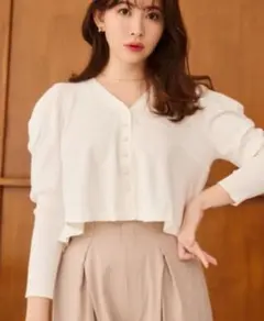 Her lip to ホワイト カーディガン