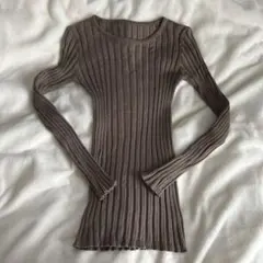 リブニット　モカ　fifth