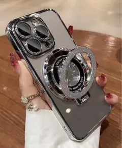 【残り3つ】スタンド付きiPhoneケース メッキ加工 MagSafe充電