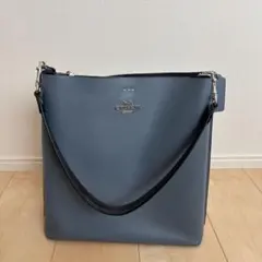 コーチ ハドリーホーボー 2way ショルダーバッグ ペブルレザー ブルー