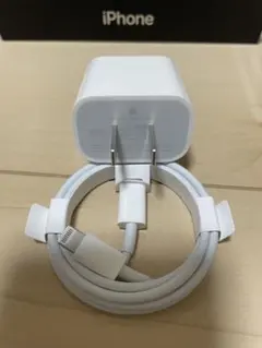 Apple純正の20W充電器とタイプC-ライトニングの1mケーブルのセット