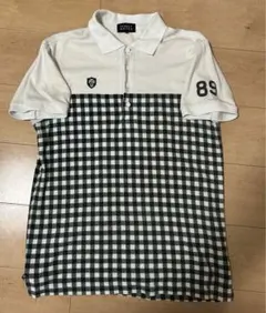 PEARLY GATES ポロシャツ 水色/グリーンチェック　パーリーゲイツ　L