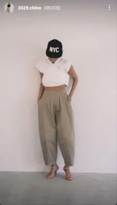 Nala チノパンコクーンチノM ナラベージュnala