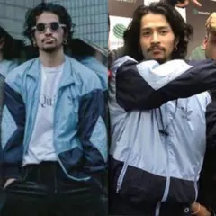 超希少★極美品アディダスナイロントラックジャケットブルーネイビーL相当 常田大希