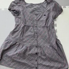 Burberry半袖チェック柄シャツ 38
