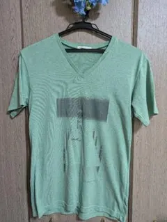 TAKEO KIKUCHI TOKYO グリーン Vネック Tシャツ Mサイズ