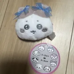 新品　ちいかわ　リボン　ハチワレ　ミニがま口　コインケース