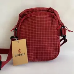 【新品タグ付】GRAMICCI レッド チェック　赤　ショルダーバッグ　グラミチのサムネイル