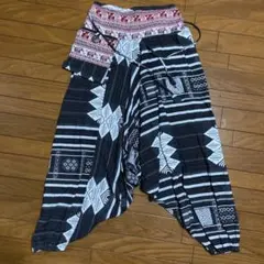 美品　タイの北部村　輸入　エスニックパンツ　サルエル　ユニセックス　推定LL