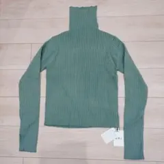 GRLグレイル サムホール付きタートルネックリブニットトップスcu443