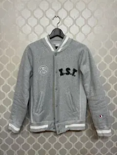 Stussy Champion コラボ スタジャン 希少 ブランドロゴ　綿100