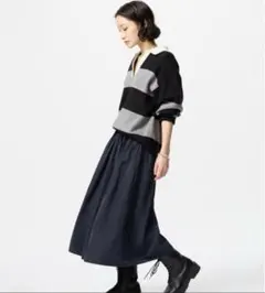 YOU様専用　ユニクロ　ボリュームギャザースカート　オンライン限定　丈短め　XL