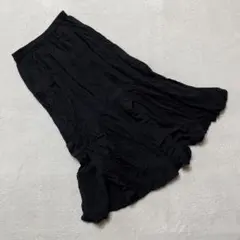 cuctasflower ブラック　マキシマムスカート 天然素材　切り替え