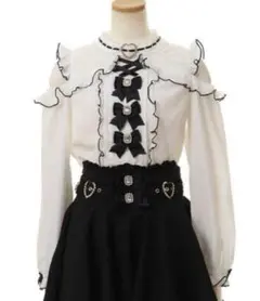 LIZLISA 3つリボンチョーカーブラウス